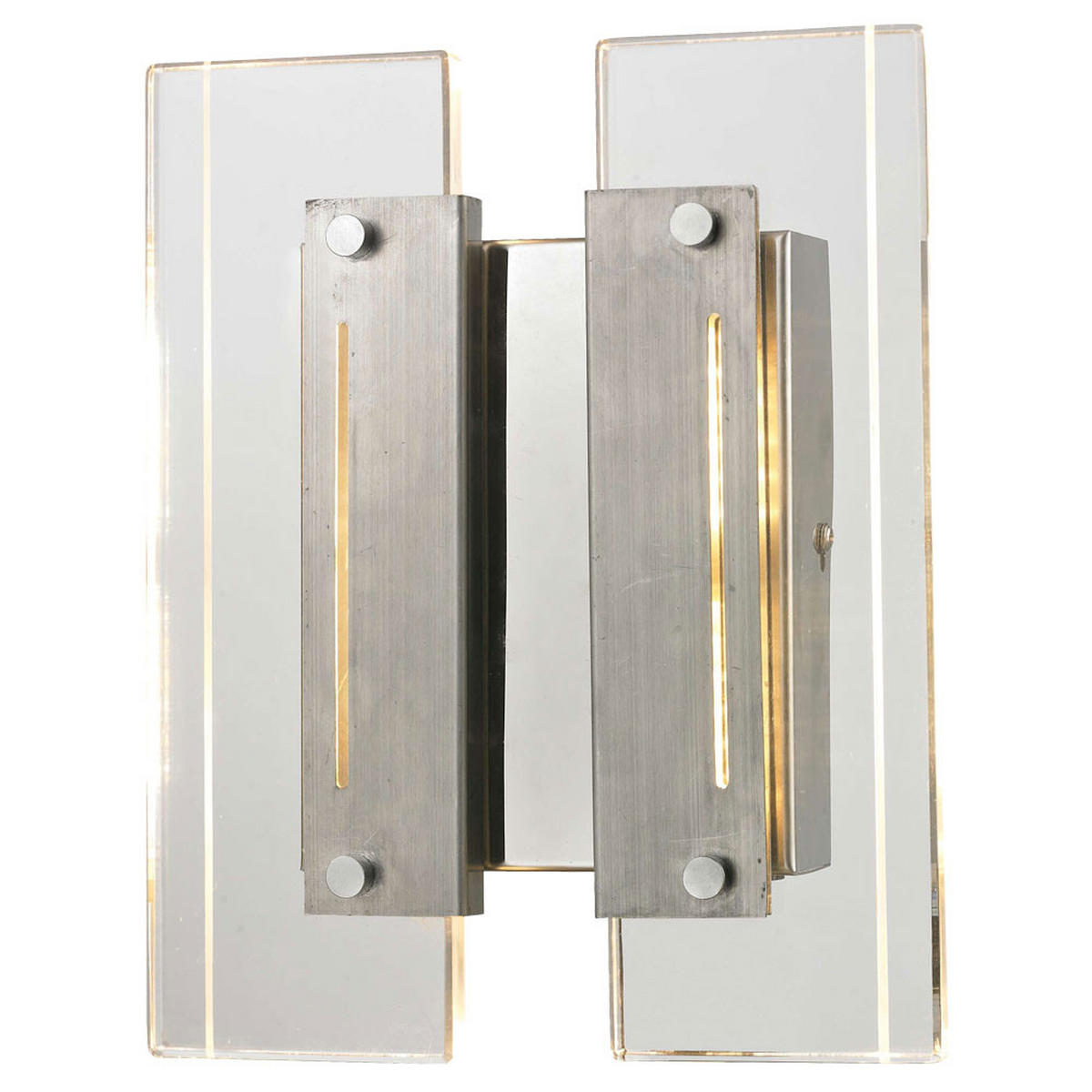 LED WANDLEUCHTE Laguna Silber Metall Acryl - Silberfarben, Metall (19.5/24/5.5cm) - Esto