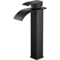 WASCHTISCHARMATUR Wasserfall Schwarz 220 mm - Schwarz, Metall (12.7/7.5/29.2cm)