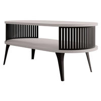 COUCHSITCH Roenni Oval - Kaschmir/Schwarz, Holzwerkstoff/Metall (100/50/44cm) - MIRJAN24