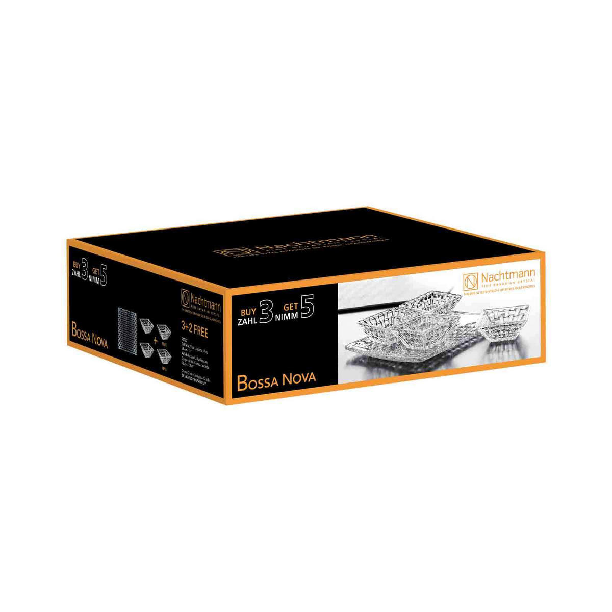 SERVIERPLATTEN Bossa Nova transparent 5-tlg. - Transparent, Glas (2/2/2cm) - Nachtmann