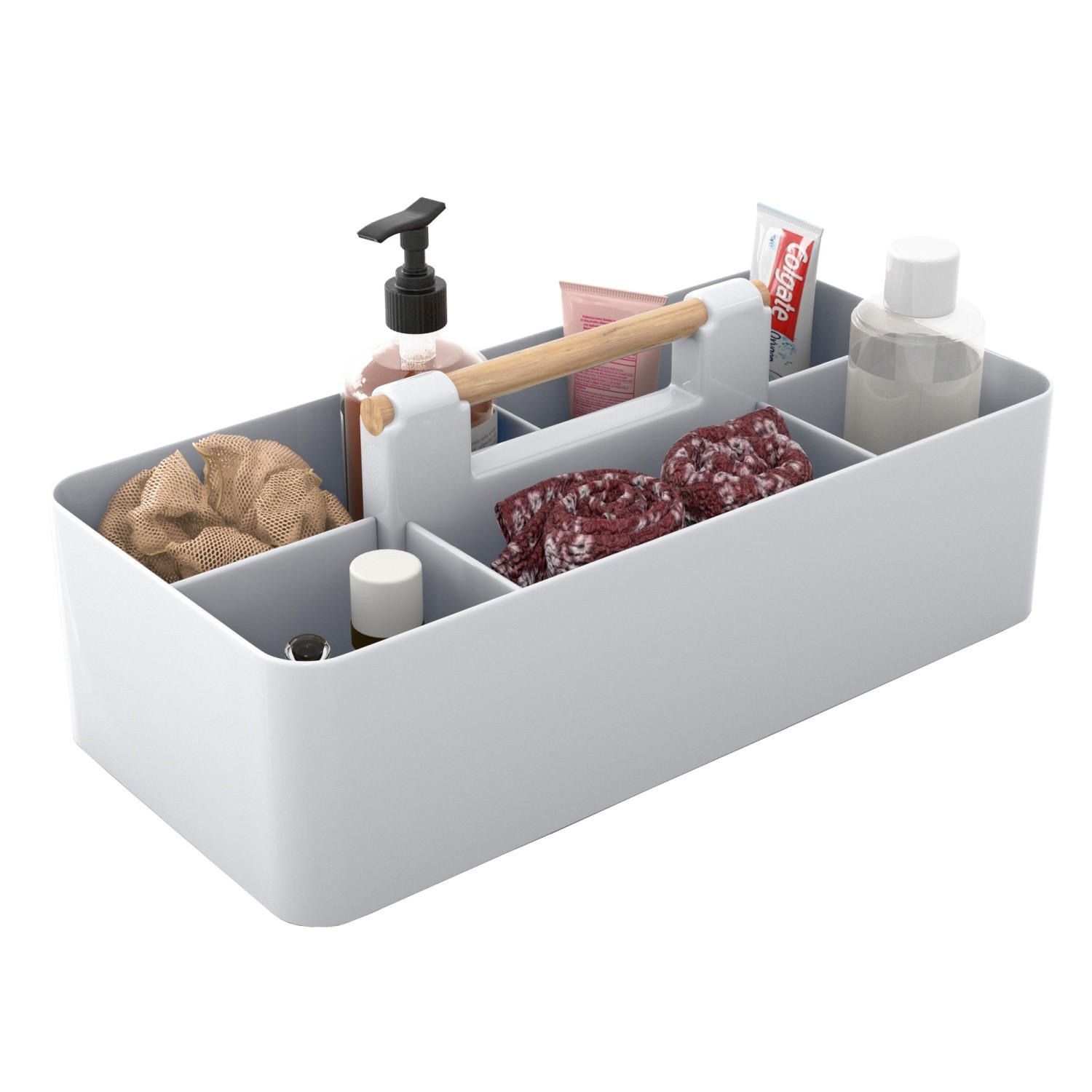 MAKE-UP-ORGANIZER 32/15.5/8 cm (Grau) - Grau, Kunststoff (15.5/8/32cm) - Intirilife