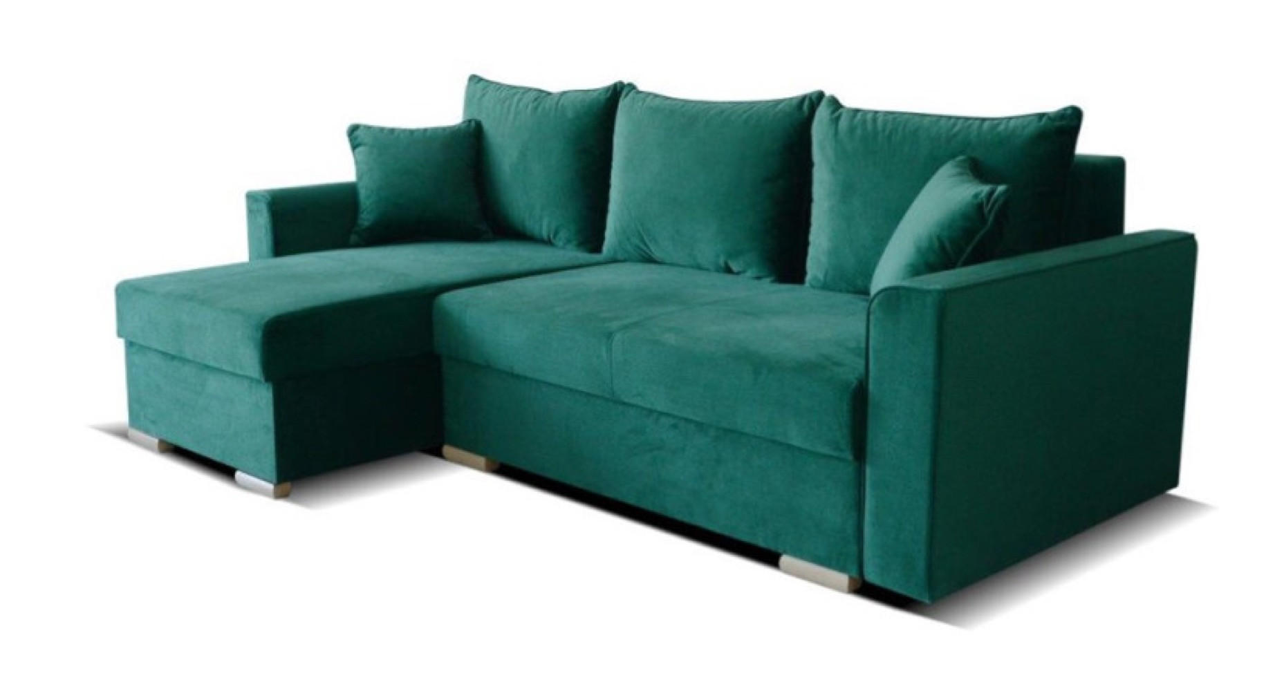 ECKSOFA Grün ALIS Mit Schlaffunktion - Grün, Textil (230/144cm) - Sepro Meble