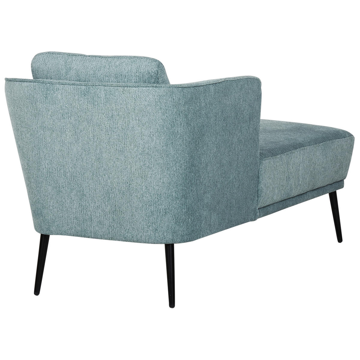 ČALOUNĚNÉ LEHÁTKO CHAISE LONGUE Modré Artheze - modrá/černá, textil (148/70/64cm) - Beliani