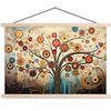 POSTER Baum - Baum des Lebens - Farbe 90x60 cm - Braun, Textil (90/60/0.15cm) - MuchoWow