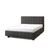 POLSTERBETT Quadro 160x200 in Siena Dark Gray - Dunkelgrau, Holz (160/200cm) - Letti Moderni