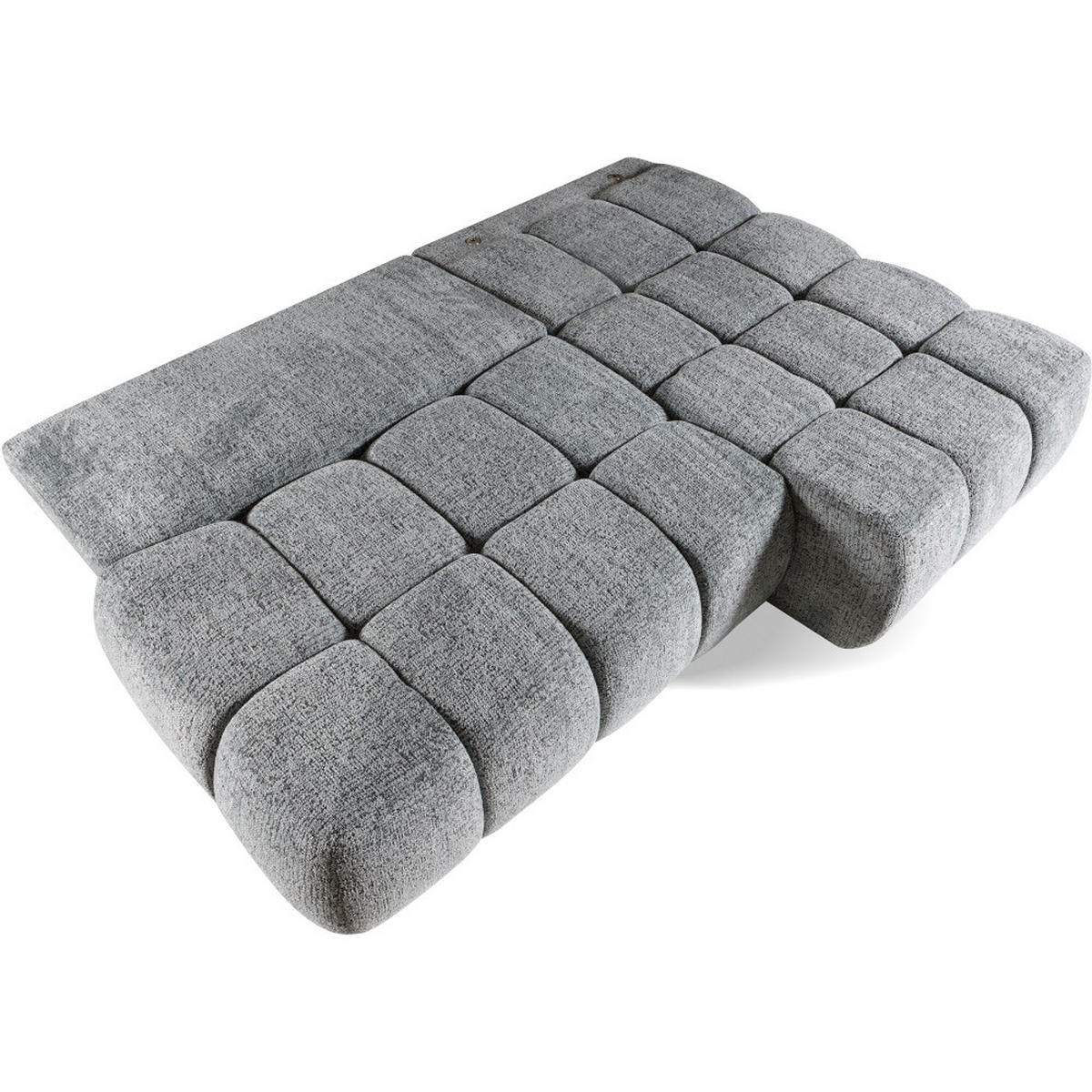ECKSCHLAFSOFA Terio mit Bettkasten, rechts, Grau - Grau, Textil (225/172cm) - Beautysofa