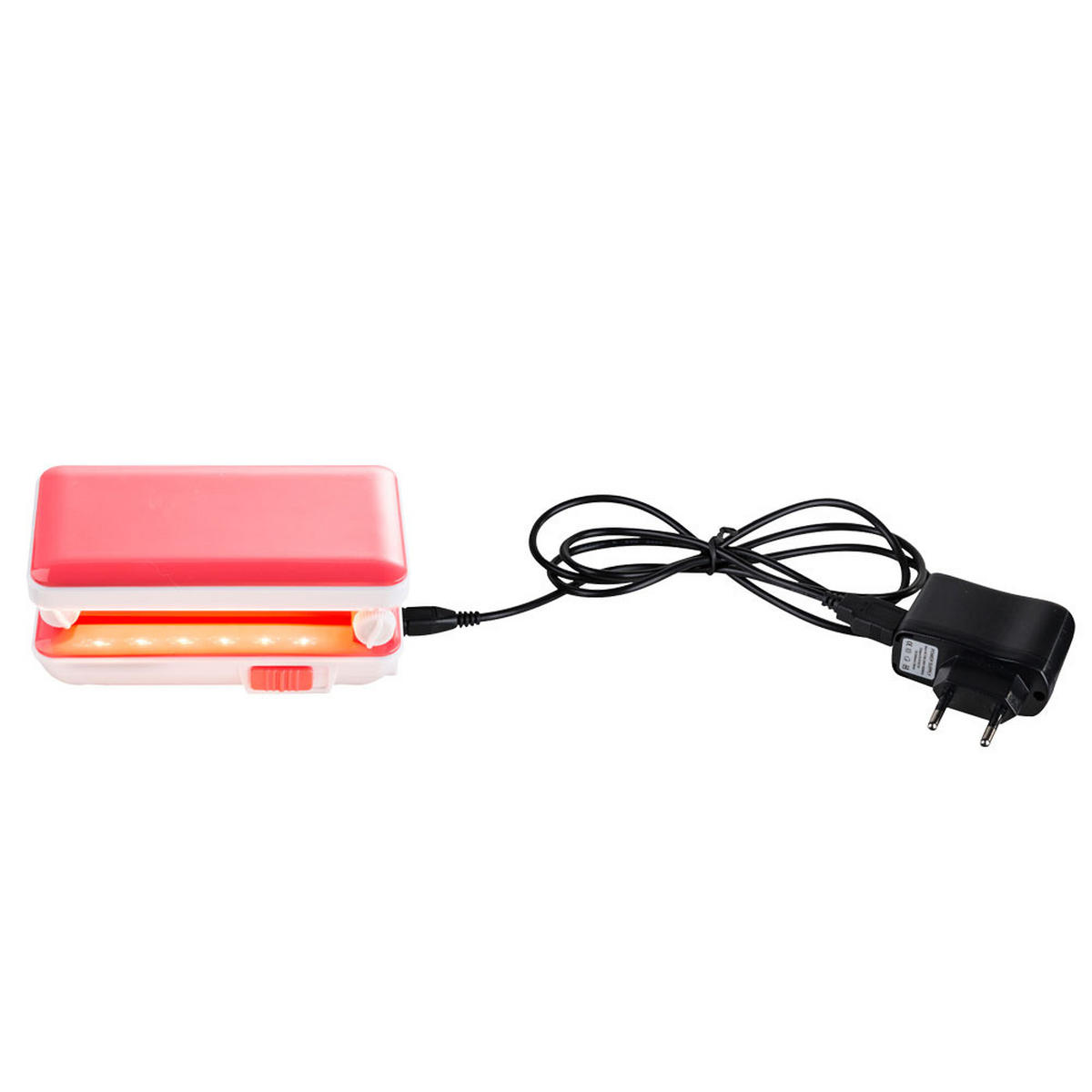 LED TISCHLEUCHTE CLAP Rot Weiß - Rot, Kunststoff (35/7.5/37cm) - Globo Lighting