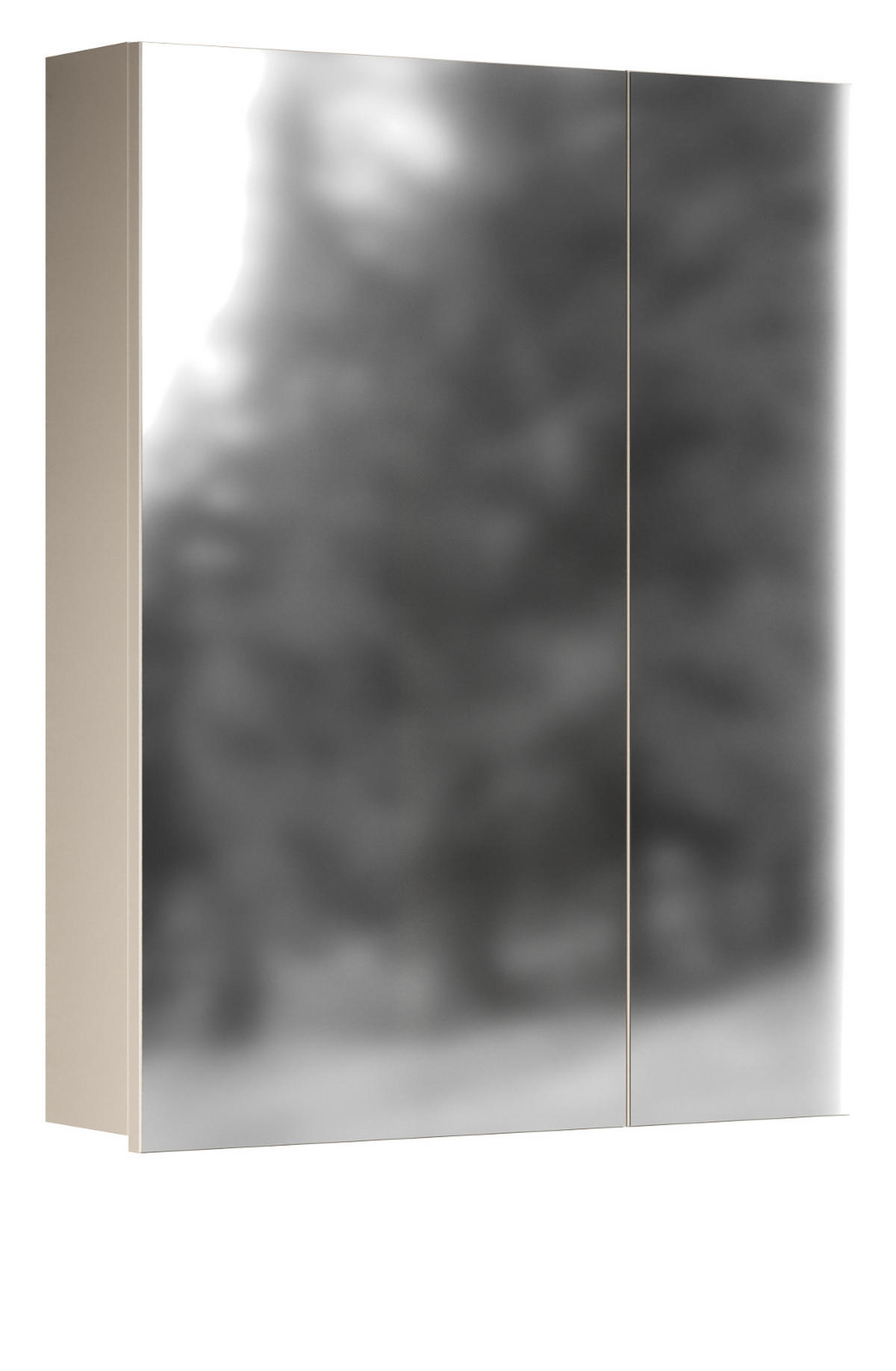 SPIEGELSCHRANK Kaschmir 60 x 77 cm, Badschrank 2-türig - Kaschmir/Silberfarben, Glas/Holzwerkstoff (60/77/17cm) - Top.Furn