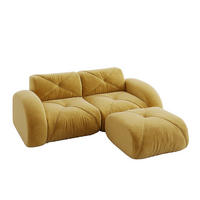 SOFA modular Chenille Gelb - Gelb, Kunststoff (171/204cm) - Meubliv