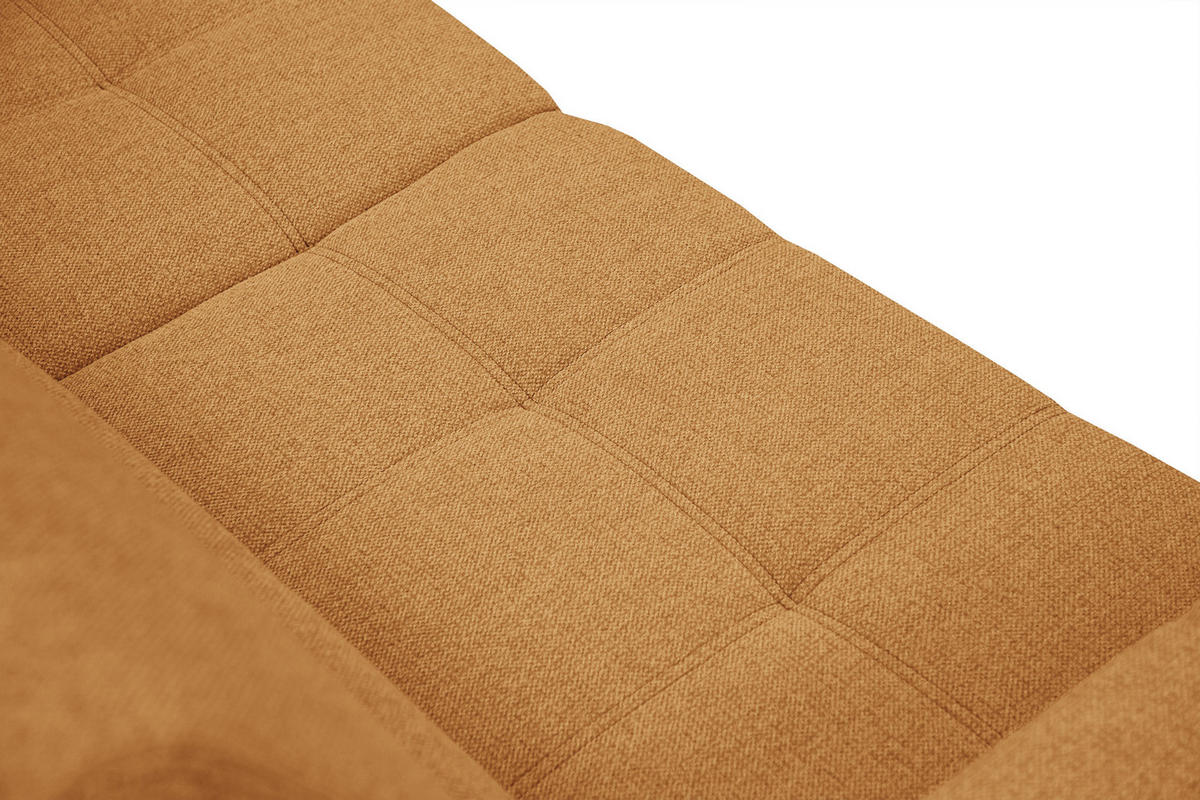 SOFA QUARTZ 3-Sitzer mit Ausziehsitz, orange - Orange, Holzwerkstoff/Textil (202/80/102cm) - Courtois Laville