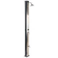 FREISTEHENDE solarbetriebene Gartendusche Schwarz Tuxpam - Schwarz, Kunststoff (18/217/15cm) - Beliani
