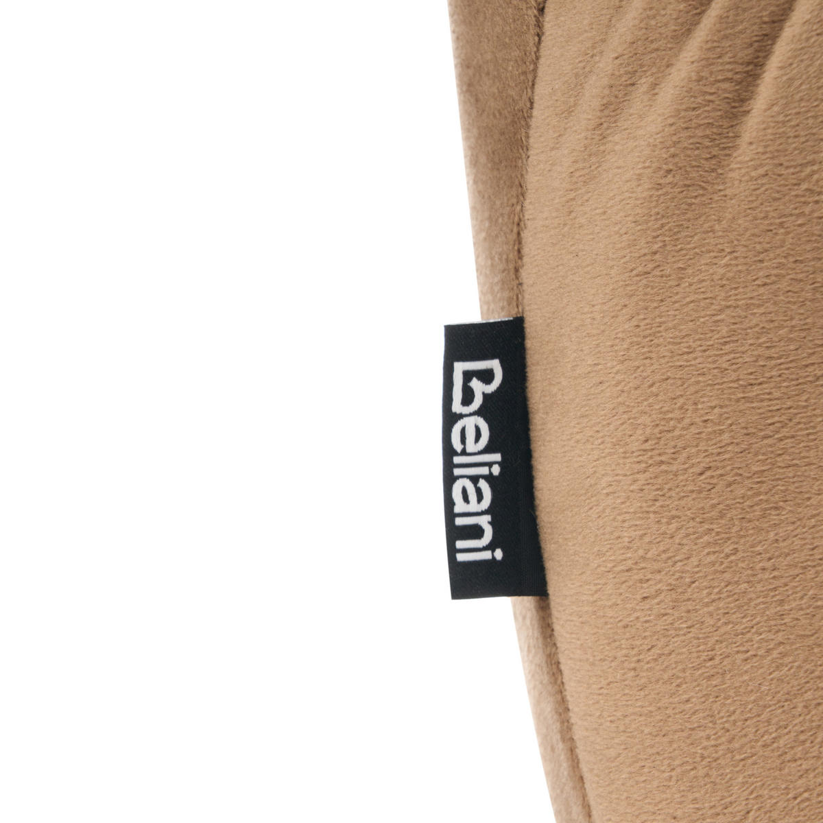 POUF Samtstoff Taupe Turley - Taupe, Textil (57/38/57cm) - Beliani