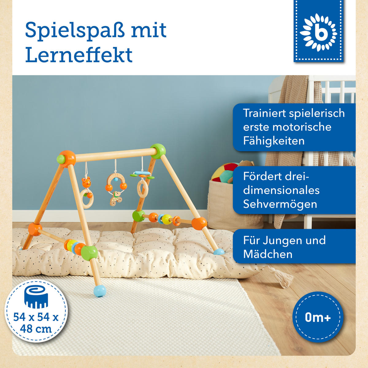 SPIELBOGEN aus Holz - ab Geburt - Orange, Holz (54/54cm) - Bieco Spielwaren