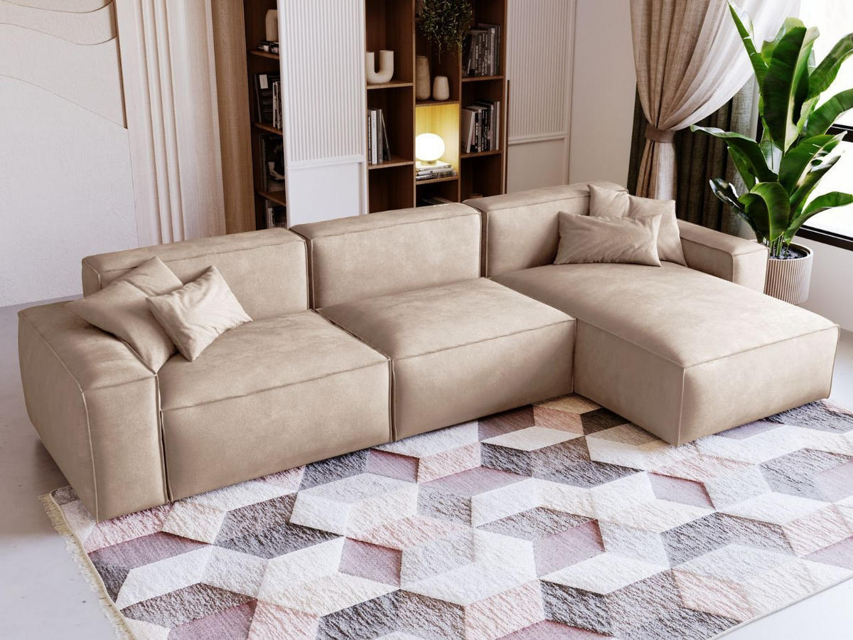 ECKSOFA Arizona Beige Rechts - Beige, Holz/Textil (265/180cm) - Graingold