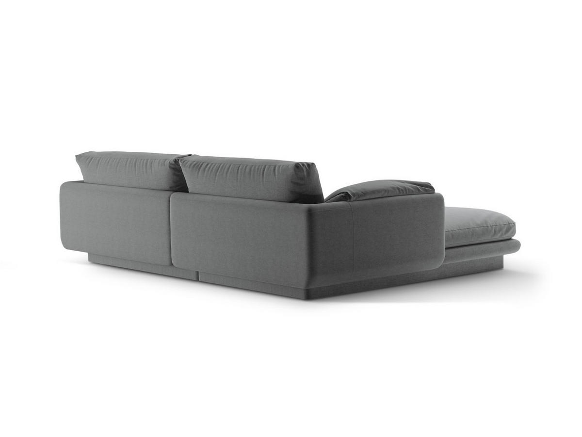 ECKSOFA rechts Torino aus strukturiertem Stoff dunkelgrau 3 Sitzplätze - Dunkelgrau, Textil (170/220cm) - Micadoni