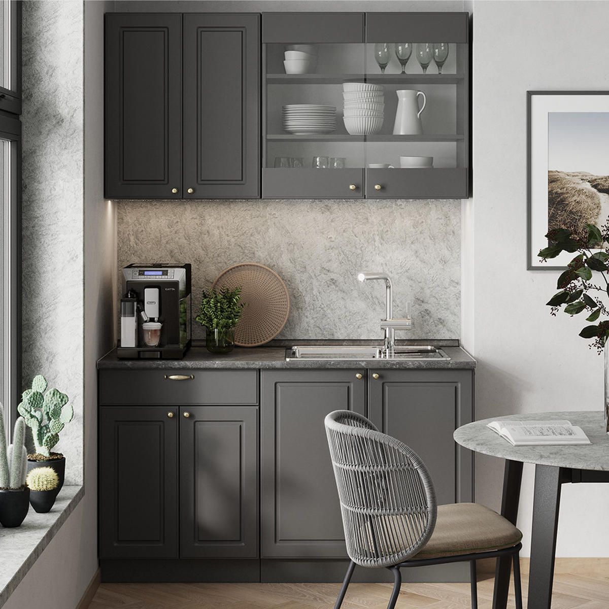 Anthrazit, Holzwerkstoff (140/81.6/60cm) - Vicco