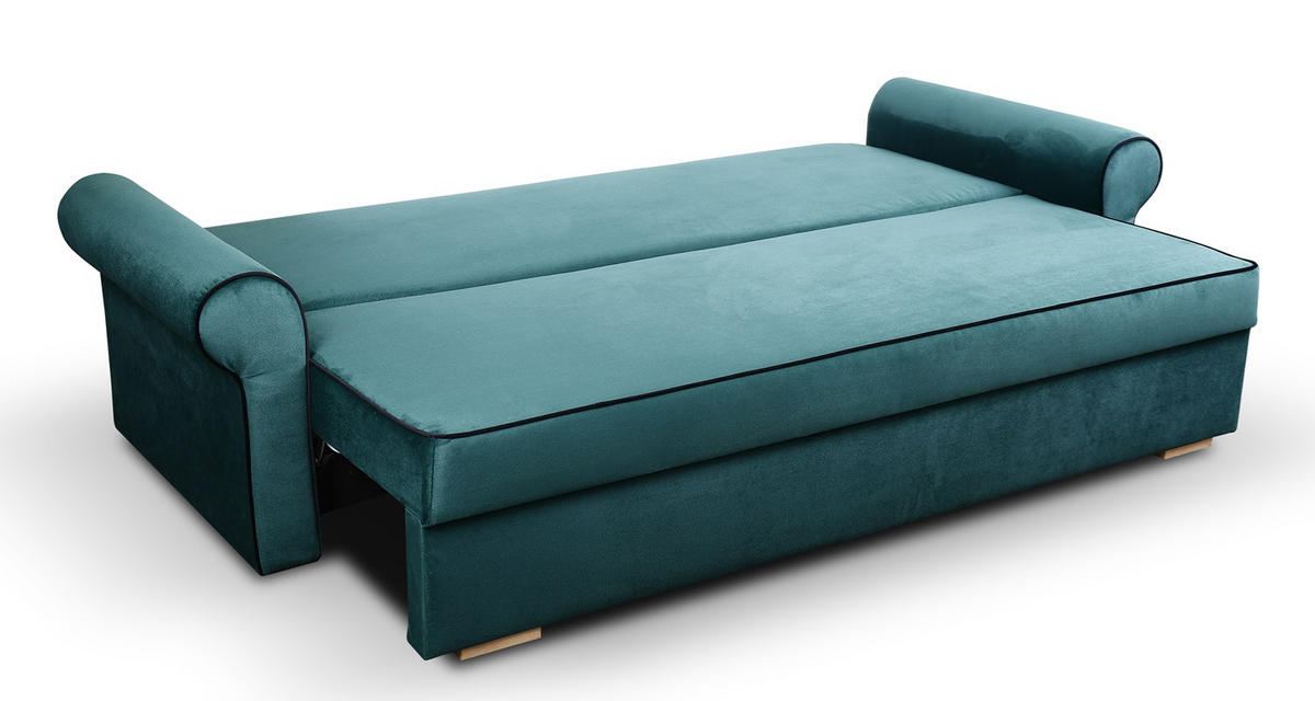 SOFA Senfgelb INES Mit Steppnähten - Gelb, Textil (237/90/85cm) - Sepro Meble