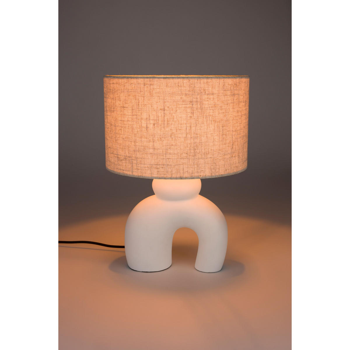 TISCHLAMPE Bibi Off-White - Weiß, Stein (30/30/41.5cm) - Zuiver