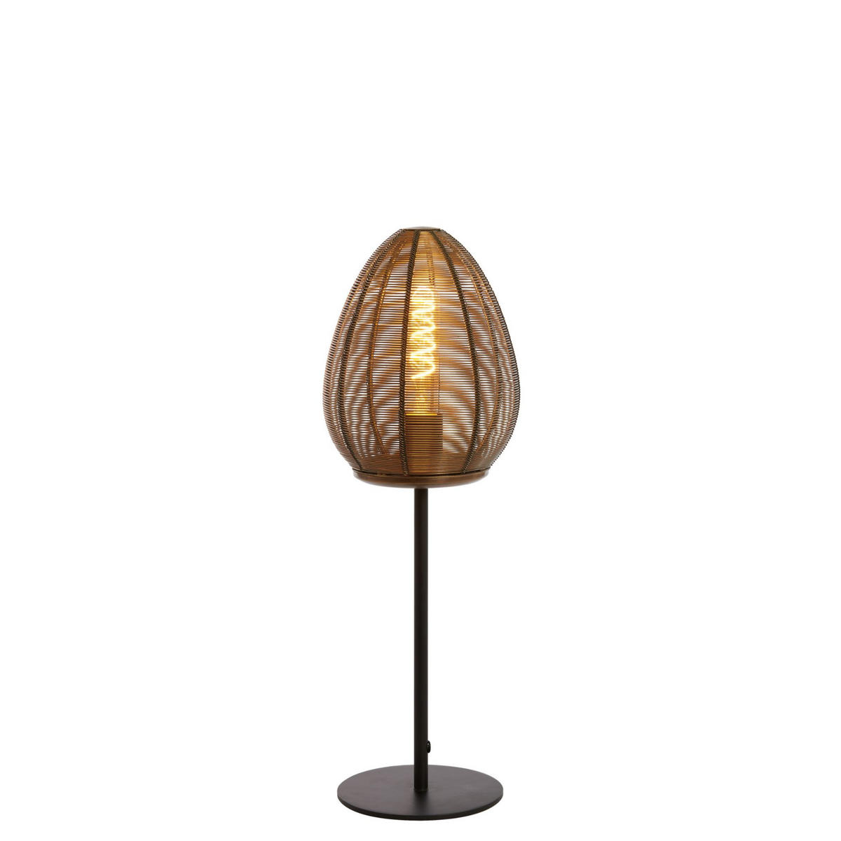 TISCHLEUCHTE Yaelle Bronze 18/18/51 cm - Bronzefarben, Metall (18/18/51cm) - Light & Living