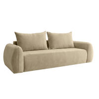 SOFA Mit Schlaffunktion Und Bettkasten, Stoff Doha, Beige, HELA - Beige, Holz (250/89/100cm) - Kaiser Möbel