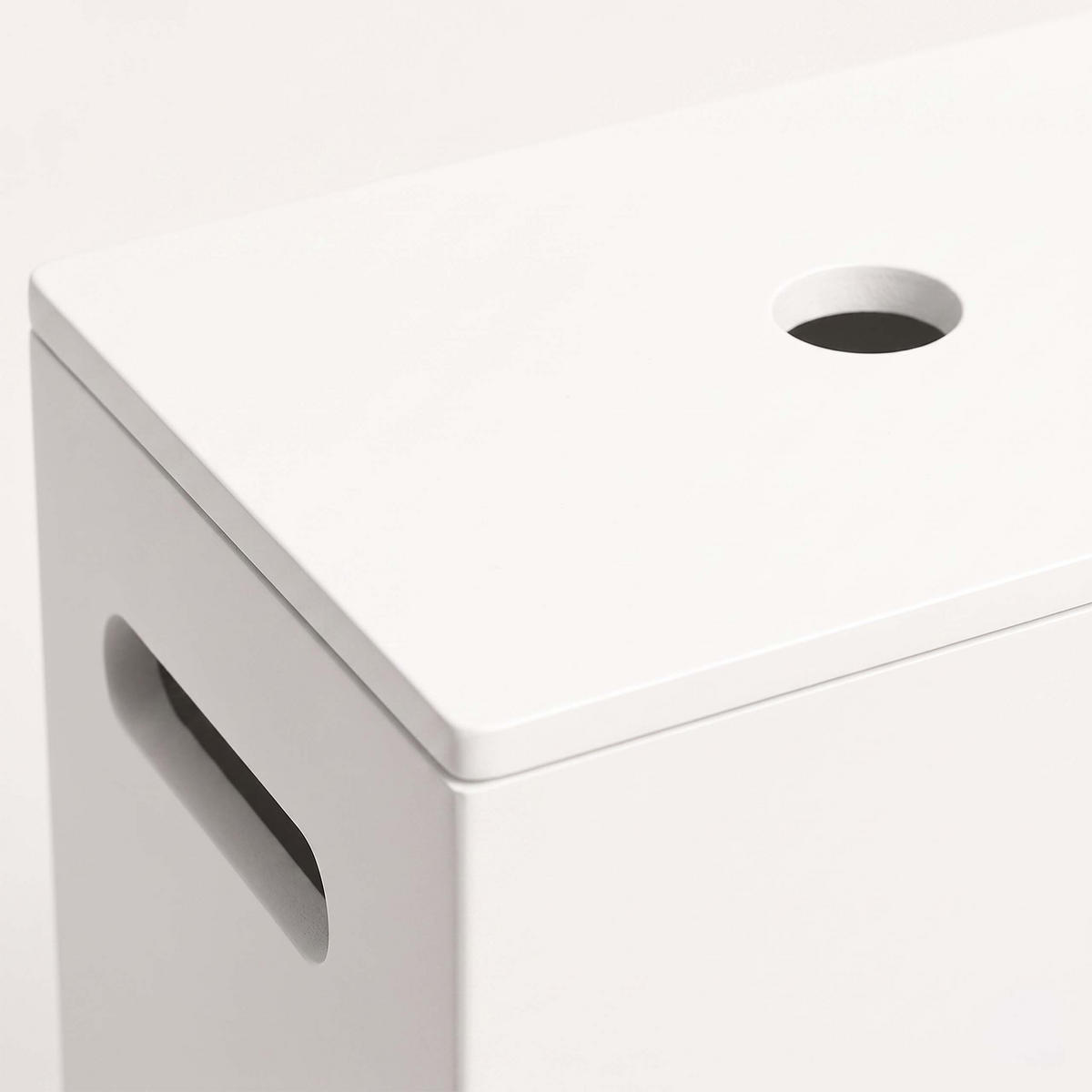 SUPORT Alb pentru hârtie igienică 8 role MDF - alb, compozit lemnos (25/50/14cm) - Relaxdays