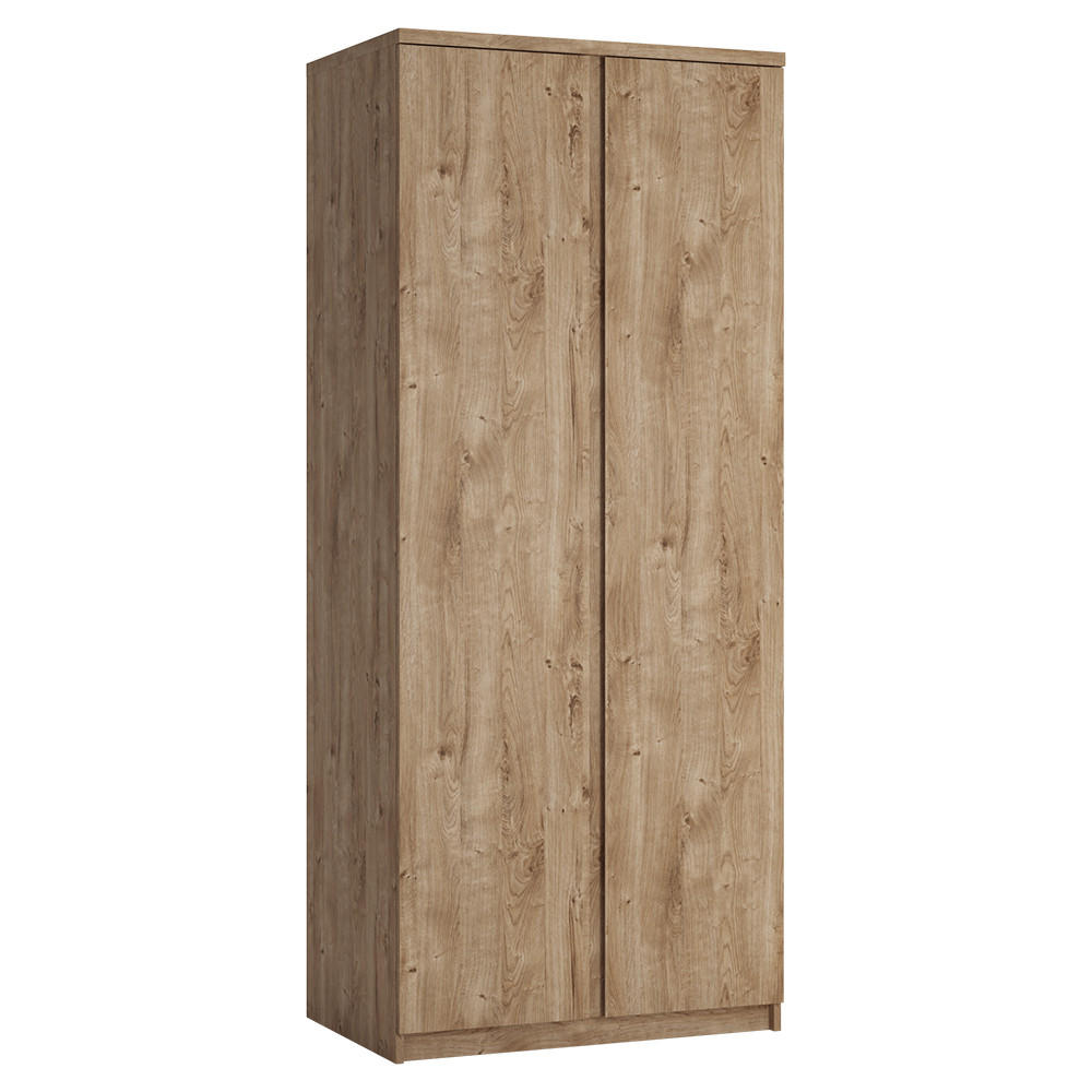 KLEIDERSCHRANK Fortaleza-129 - Braun, Holzwerkstoff (83/200/58cm) - Lomado