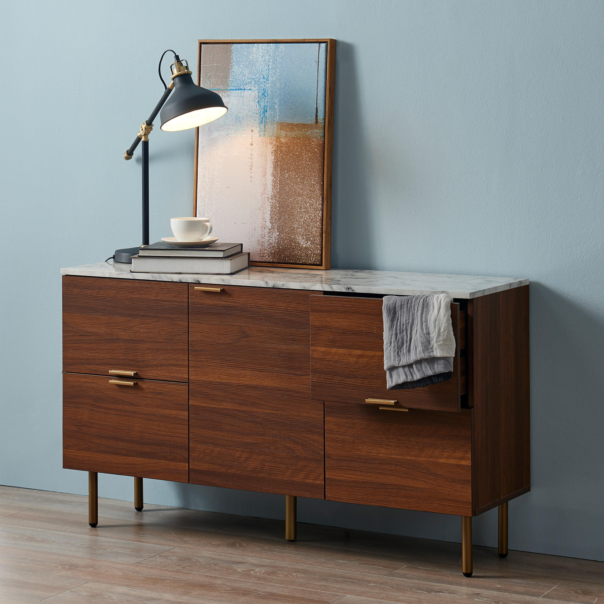 SIDEBOARD Braun - Braun, Holzwerkstoff (35.6/71.1/71.1cm) - Teamson Home