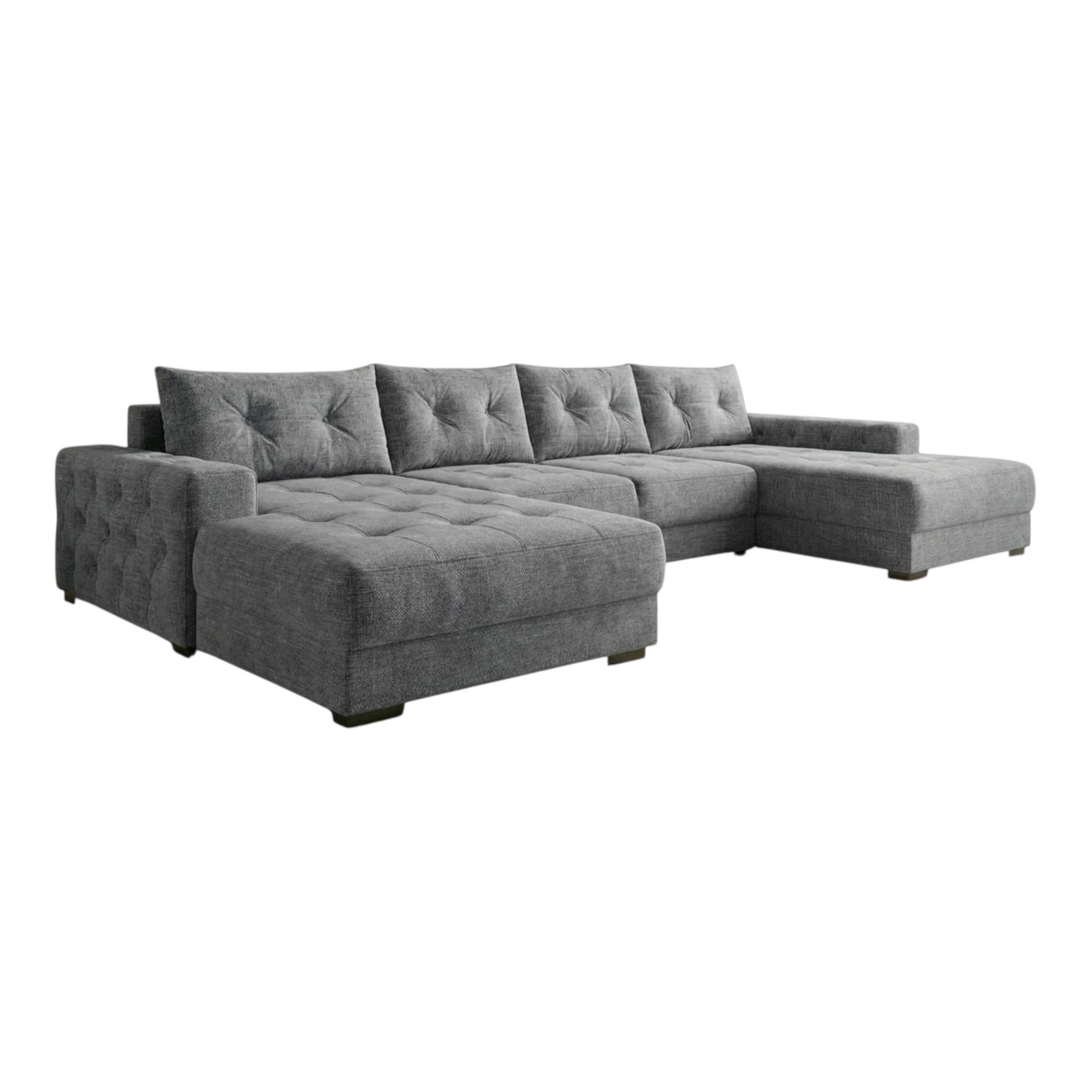 A&J MöbelLand Ecksofa Grau 320x185 cm