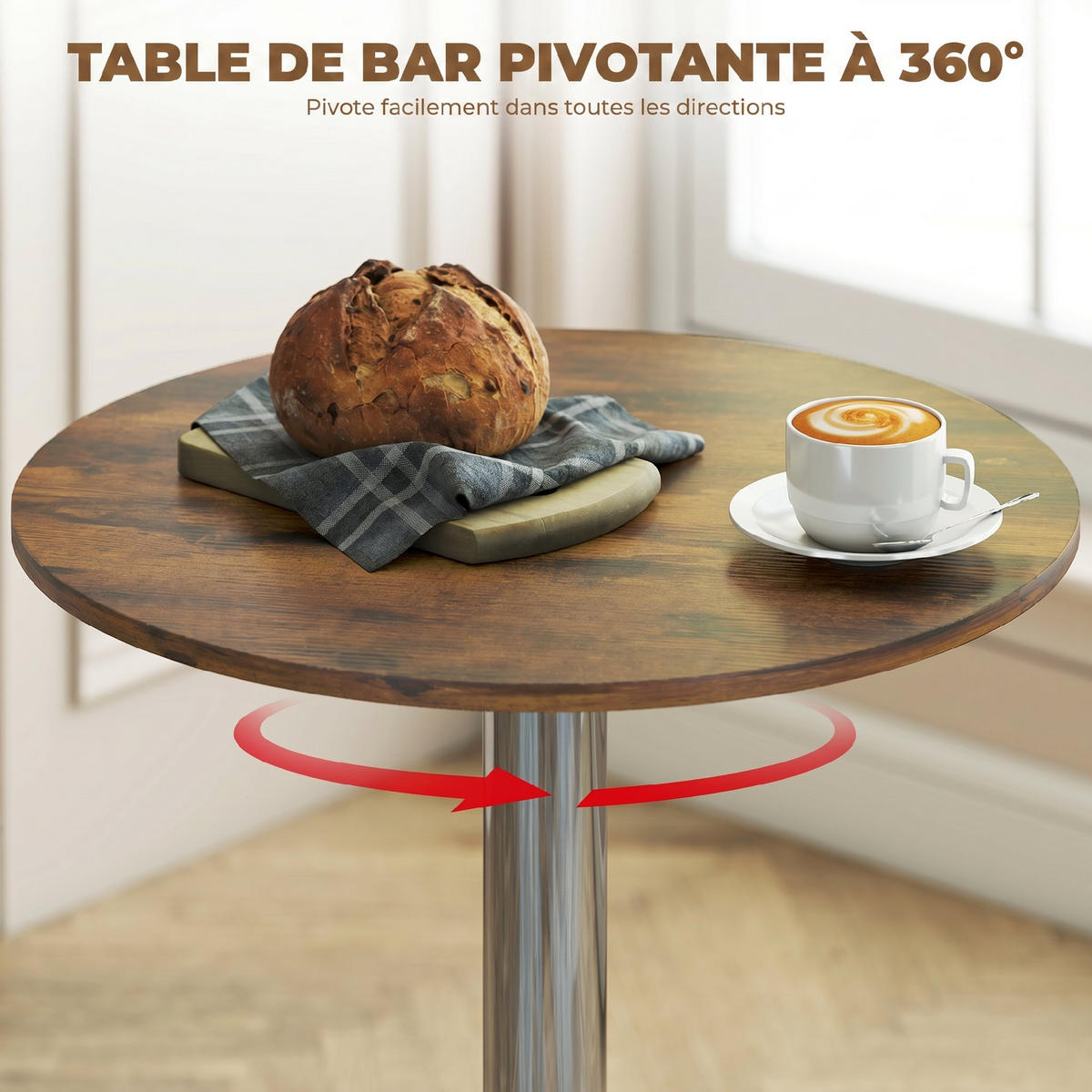 BARTISCH Braun 1 Stück - Braun, Metall (60/60/93cm) - GiPP