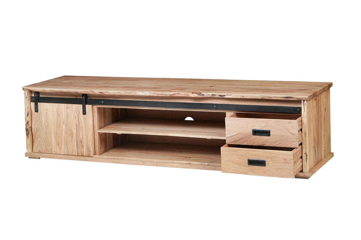 LOWBOARD LIAN II - Beige/Naturfarben, Holz (200/50/55cm) - SAM