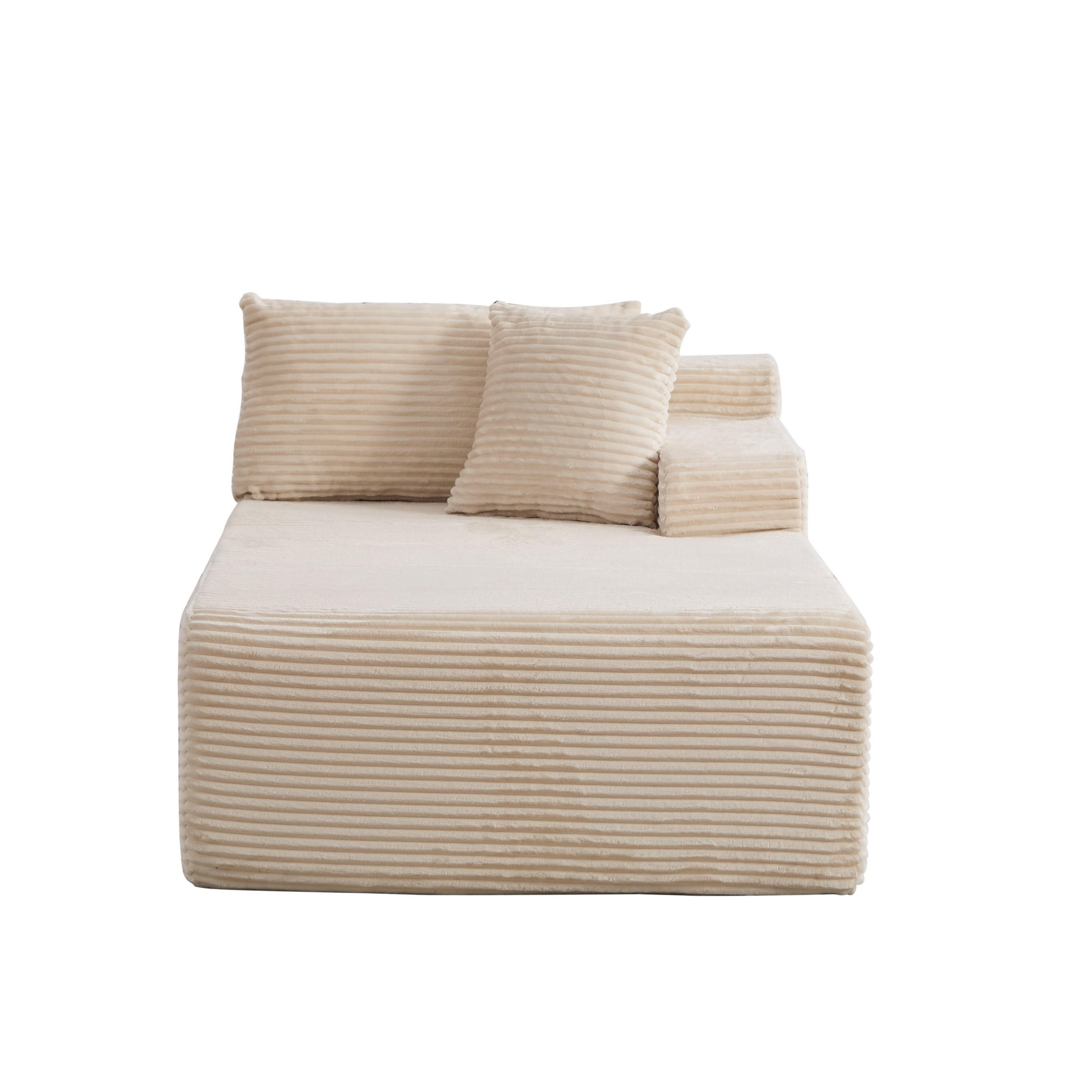SOFAELEMENT 174/100/74.5 cm Beige mit rutschfestem Boden - Beige, Textil (100/74.5/174cm) - Oxeza