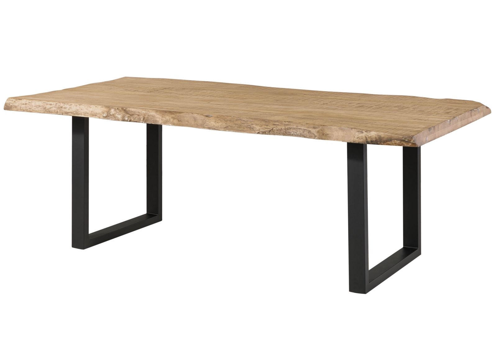 BAUMTISCH Mango 200x100x77 beige lackiert / U-Beine anthrazit matt FREEFORM 5 - Beige, Holz (200/100/77cm) - Massivmoebel24