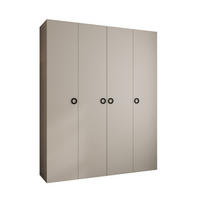 DREHTÜRENSCHRANK 245,5/200/50 4-türig - Kaschmir/Schwarz, Holz/Metall (200/245.5/50cm) - Abiks Möbel