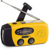 RADIO – NOAA AM/FM – Handkurbel-Generator / LED-Taschenlampe / 2000-mAh-Powerbank – Gelb - Gelb, Kunststoff (12.8/4/6.5cm) - DCA