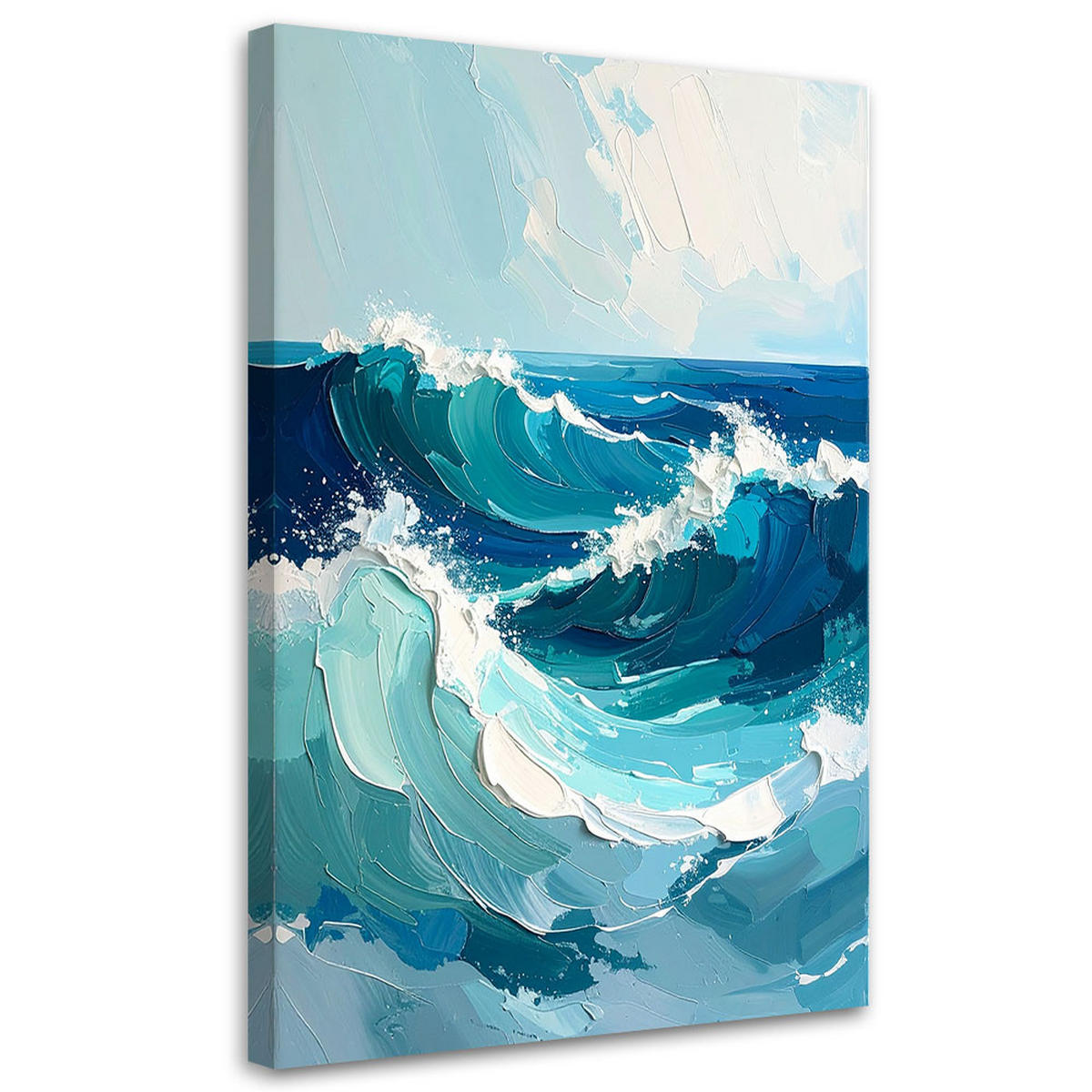 LEINWANDBILD Natur und Botanik 70x100cm - Blau, Textil (70/100cm) - Feeby