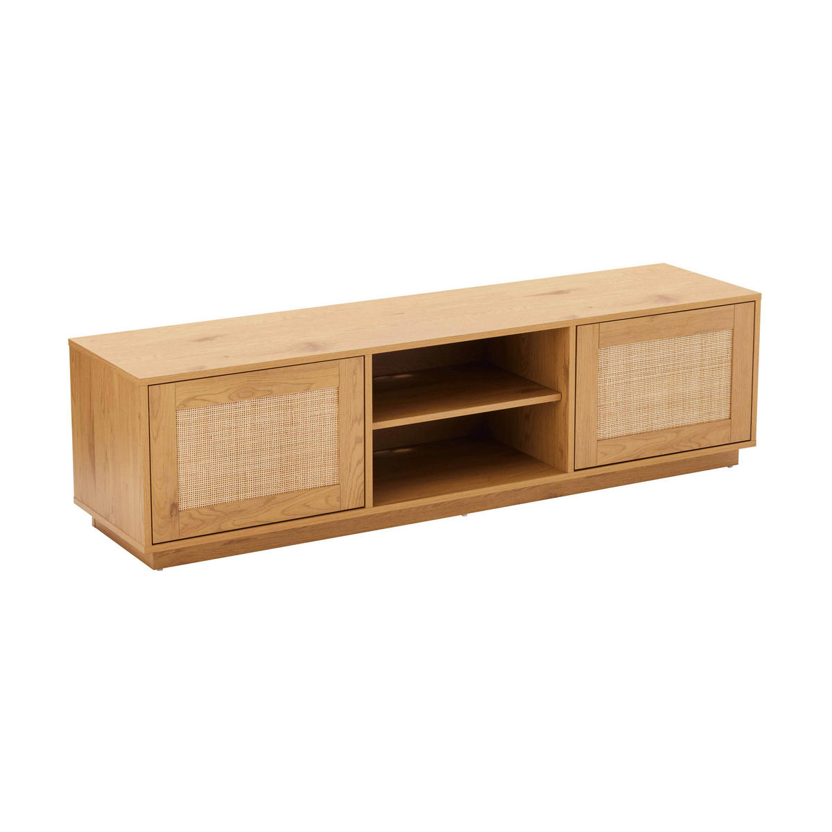 TV-MÖBEL, helles Holz - Braun, Holz (160/43/40cm) - Oviala