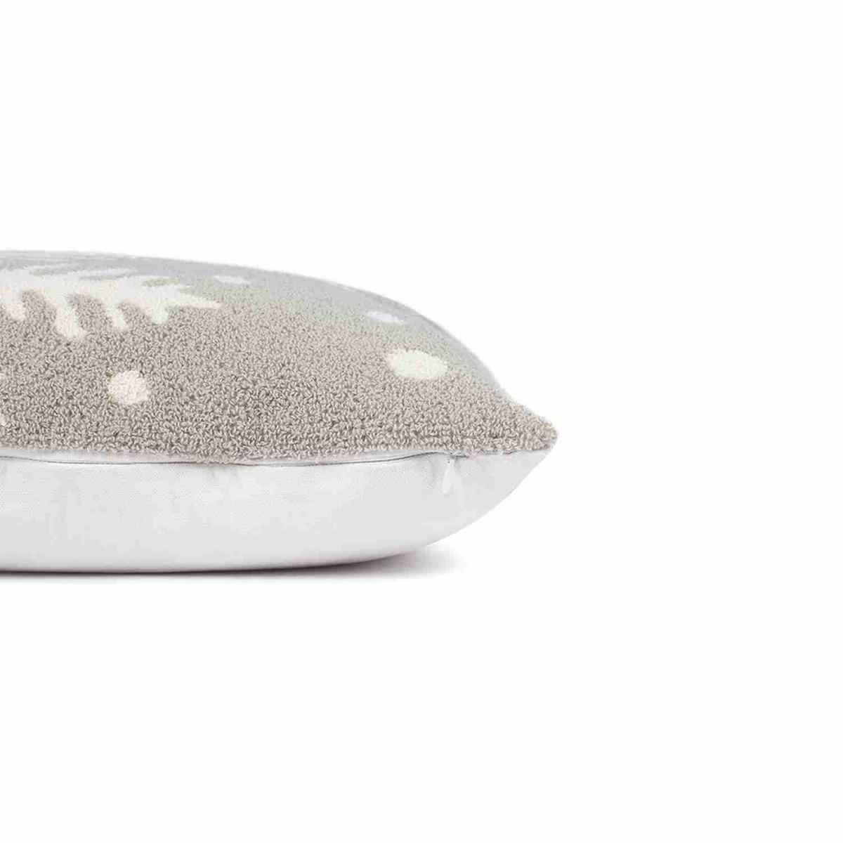ZIERKISSENHÜLLE WINTER FLAKE - Grau, Textil (45/45cm) - Tom Tailor