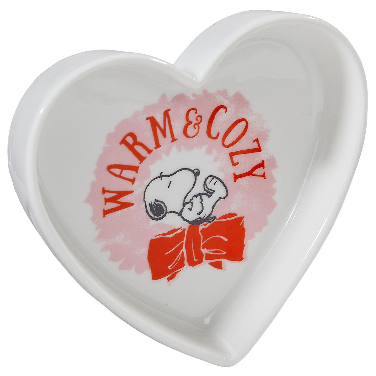 DEKOTELLER Peanuts Herz Warm & Cozy - Weiß, Keramik (2cm) - Butlers