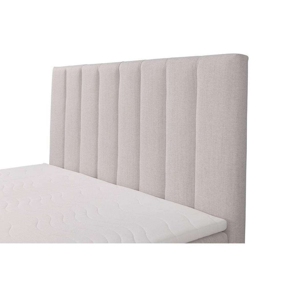 BOXBETT Siena mit Bonnelmatratze und Topper, 140x200, Beige - Beige/Schwarz, Holzwerkstoff/Kunststoff (140/200cm) - AN-Moebel 4u