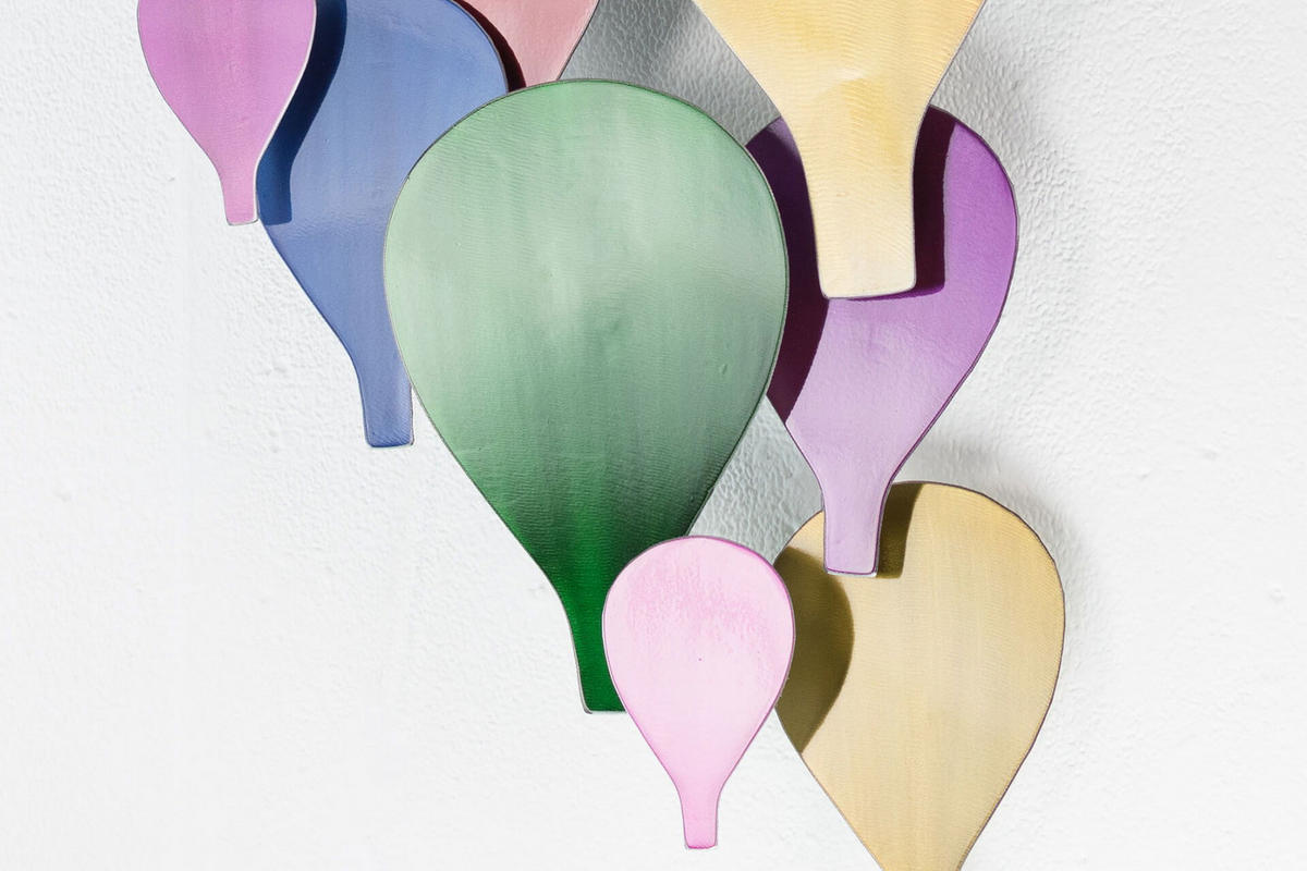 WANDDEKO Bunt 46/92 cm - Multicolor, Metall (3.47/92/7cm) - KUNSTLOFT