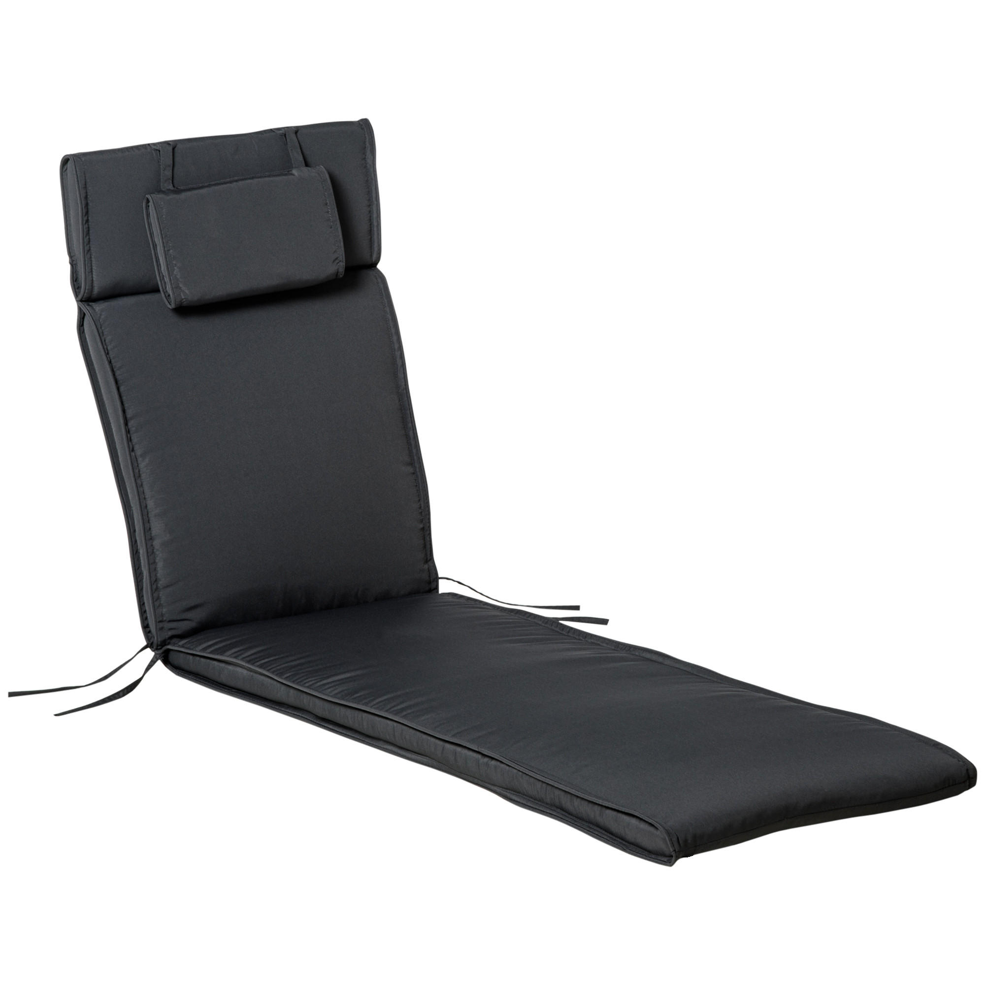 SITZKISSEN, Polyester, Baumwolle, Grau - Grau, Kunststoff (53/5/198cm) - Outsunny