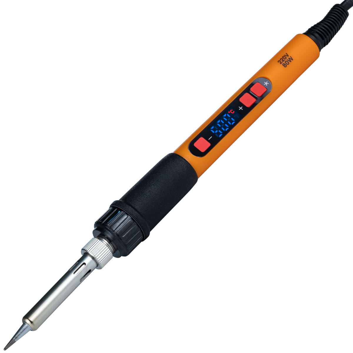 LÖTKOLBEN Electric S - 80W | 180-500°C | LCD-Anzeige | 6 Spitzen | 230V | 12-in-1 Set - Multicolor, Kunststoff (10/10/10cm)