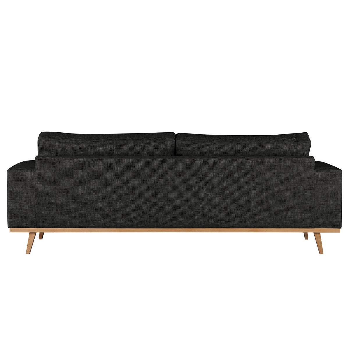 2-SITZER SOFA - Buchefarben/Schwarz, Buchenholz/Textil (197/81/88cm) - home24