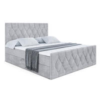BOXBETT VELANTO-Z - 180 x 200 - H4 - Hellgrau - Grau, Holzwerkstoff (180/200cm) - ALTDECOR