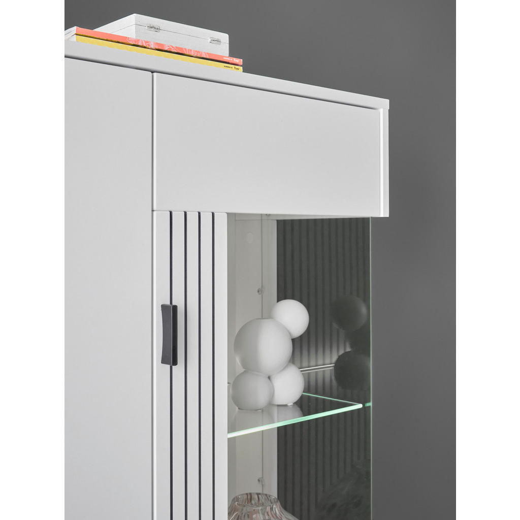 Thumbnail - Furn.Design Wohnwand, Weiß, Metall, Nachbildung, 320x180x42 cm, Wohnzimmer, Wohnwände, Anbauwände