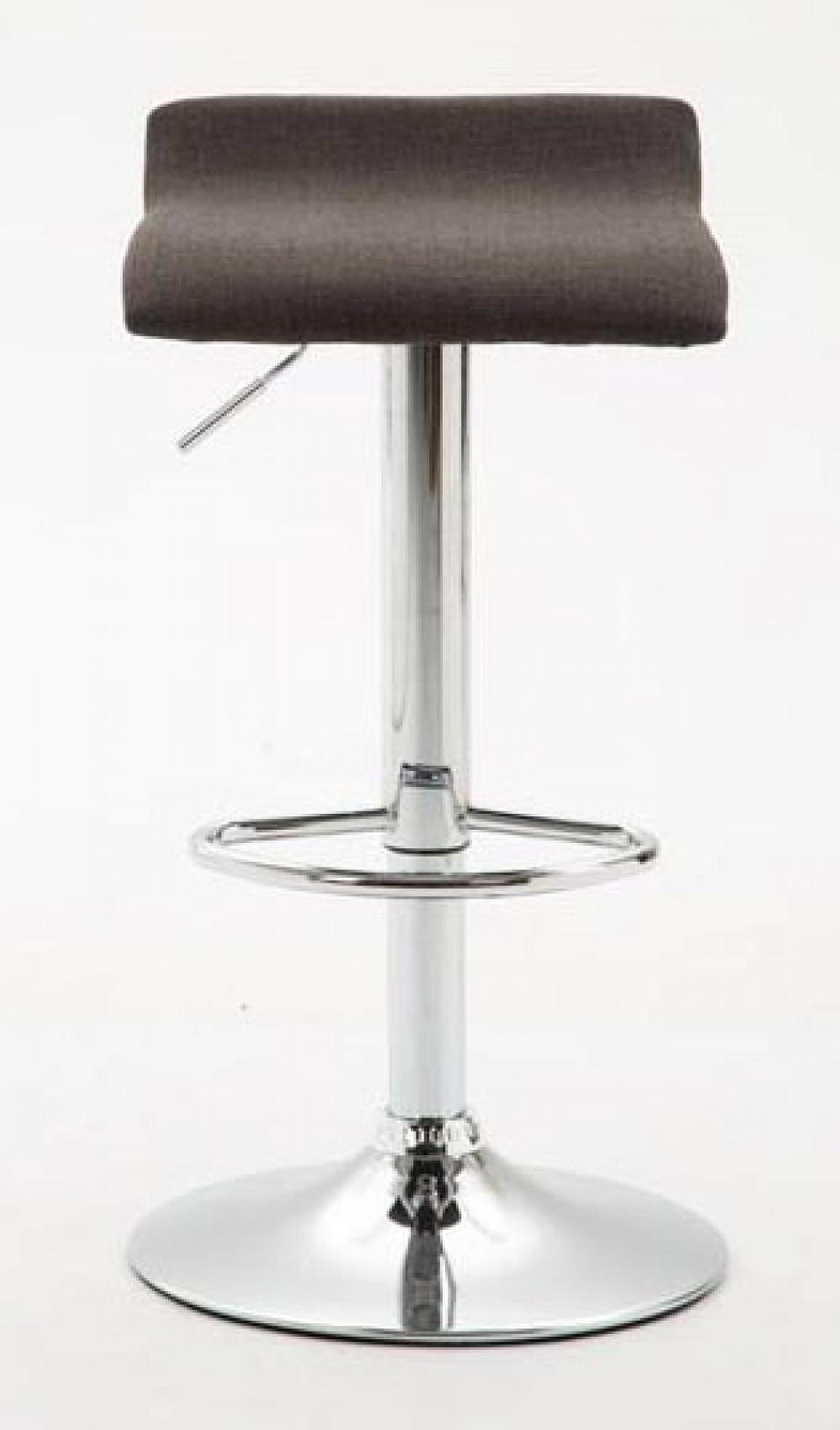BARHOCKER 2er Set Stoff Dunkelgrau - Chromfarben/Dunkelgrau, Textil/Metall (36/63/39cm) - CLP