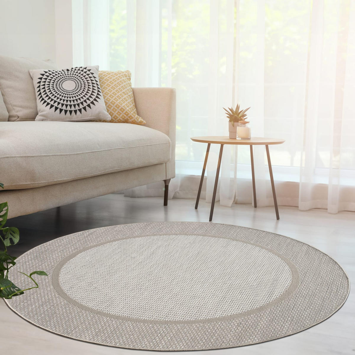 OUTDOORTEPPICH 120/120 cm Vermont 195 - Beige, Kunststoff (120/120cm) - Paco Home