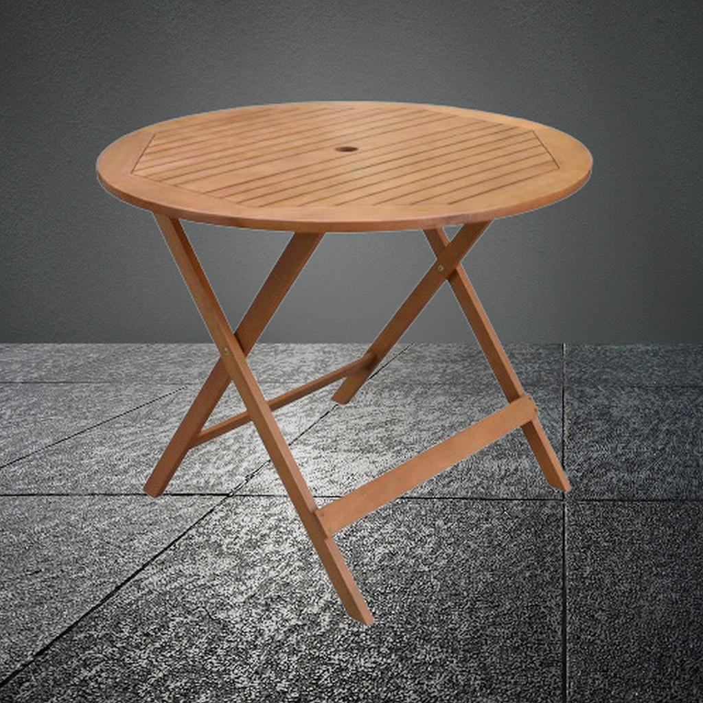 Thumbnail - Sedex Gartentisch, Braun, Holz, 4-Sitzer, Rund, 90x90x90 cm, Gartenmöbel, Gartentische, Klapptische