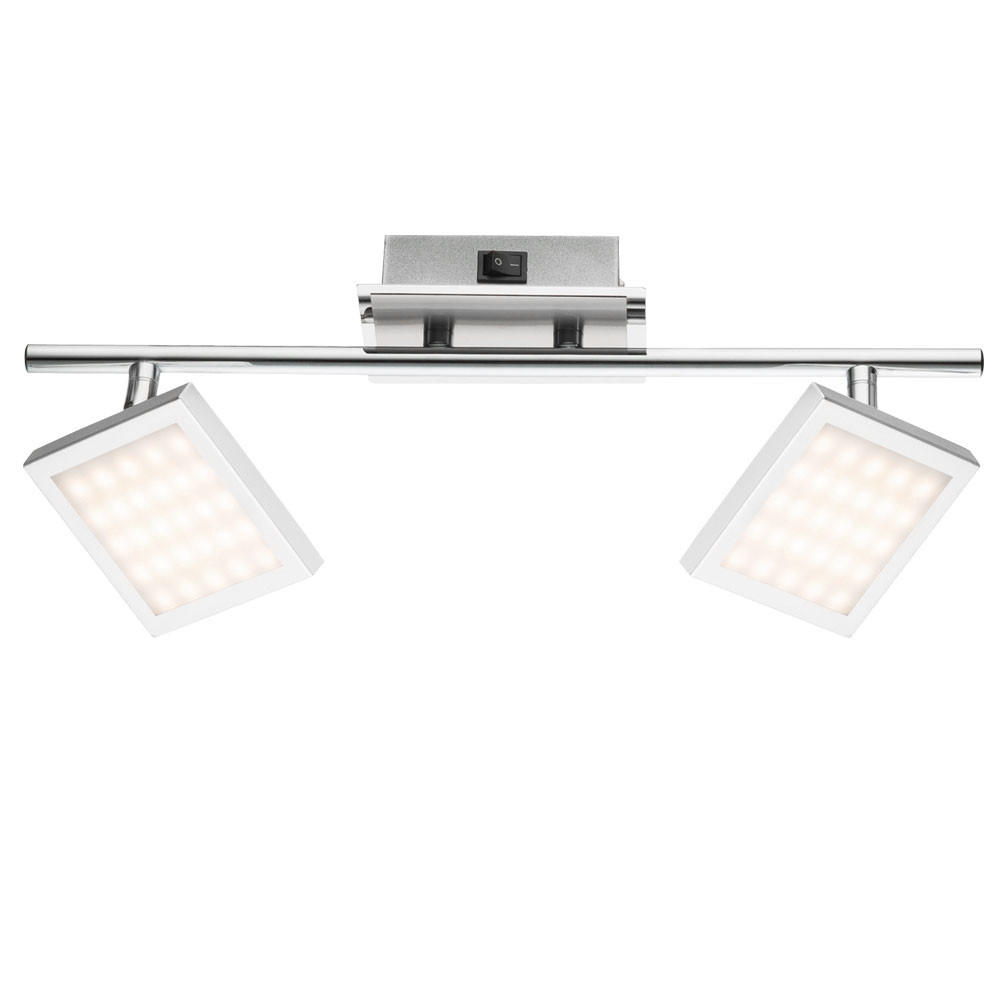 LED DECKENLEUCHTE Tombel Silber Chrom - Silberfarben, Metall (40/9.5/13cm) - Globo Lighting