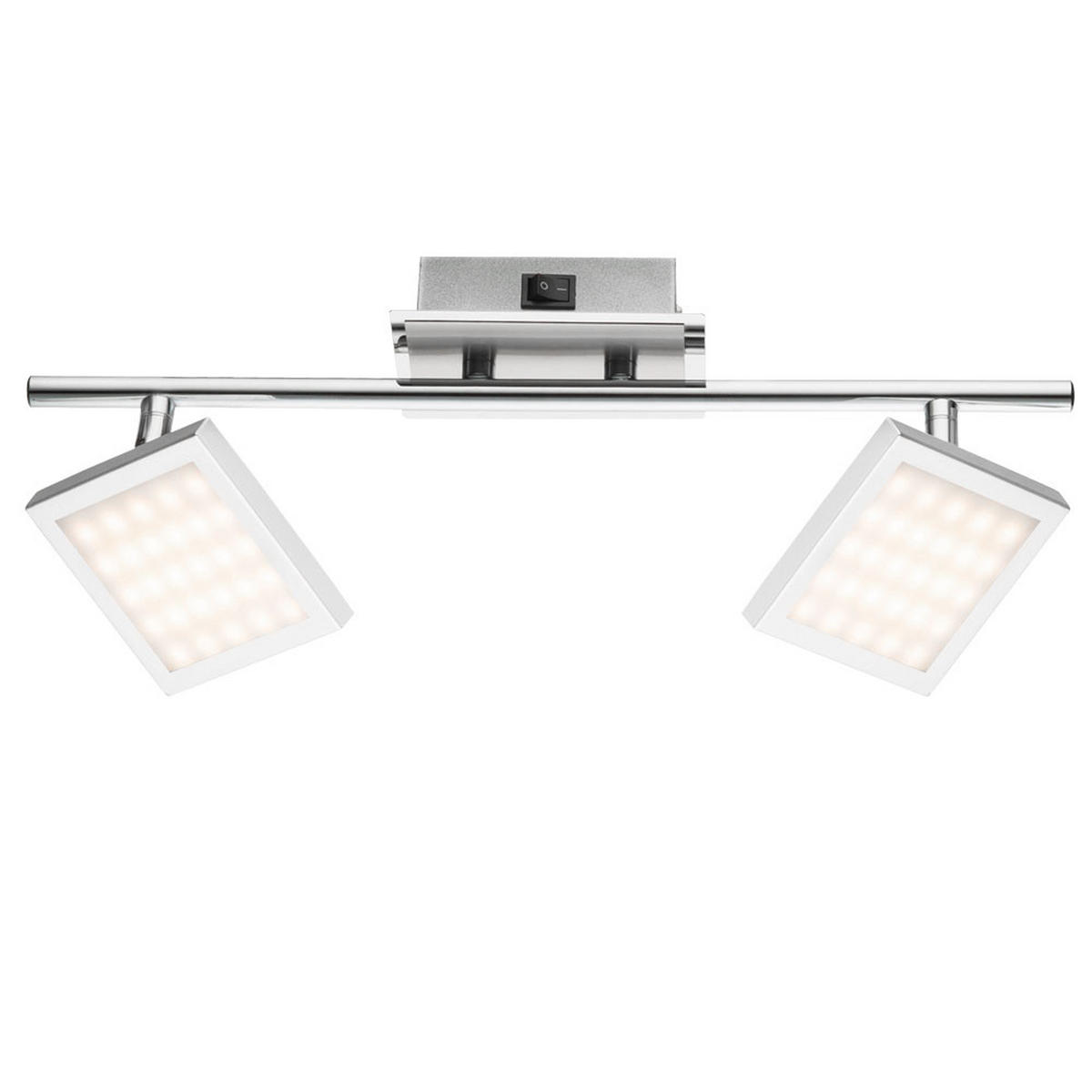LED DECKENLEUCHTE Tombel Silber Chrom - Silberfarben, Metall (40/9.5/13cm) - Globo Lighting